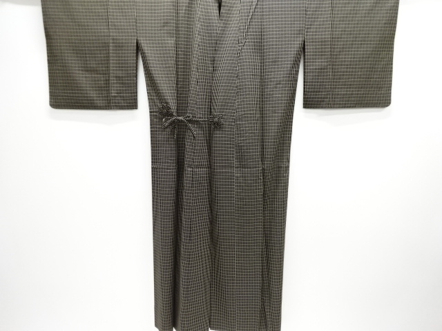 紗格子模様織り出しロング道中着